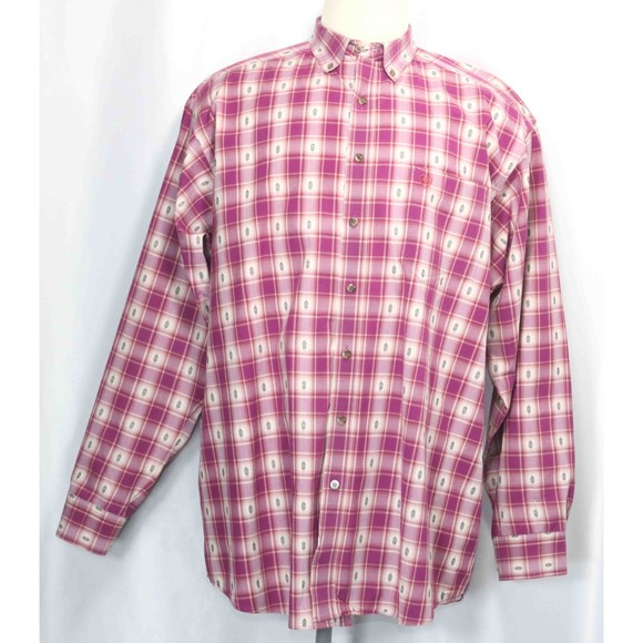 Ariat Other - Ariat WF Seamus FTD Terra Rouge L/S Classic Fit Check Western Shirt Mens‎ Sz 2XL